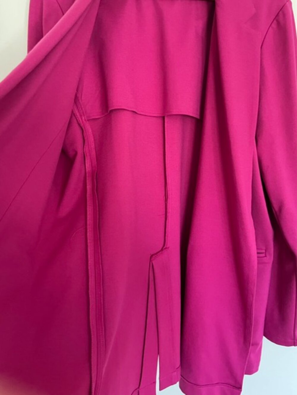 Ripley Rader Ponte Knit Oversized Blazer in Magenta | Size Large - Picture 9 of 10